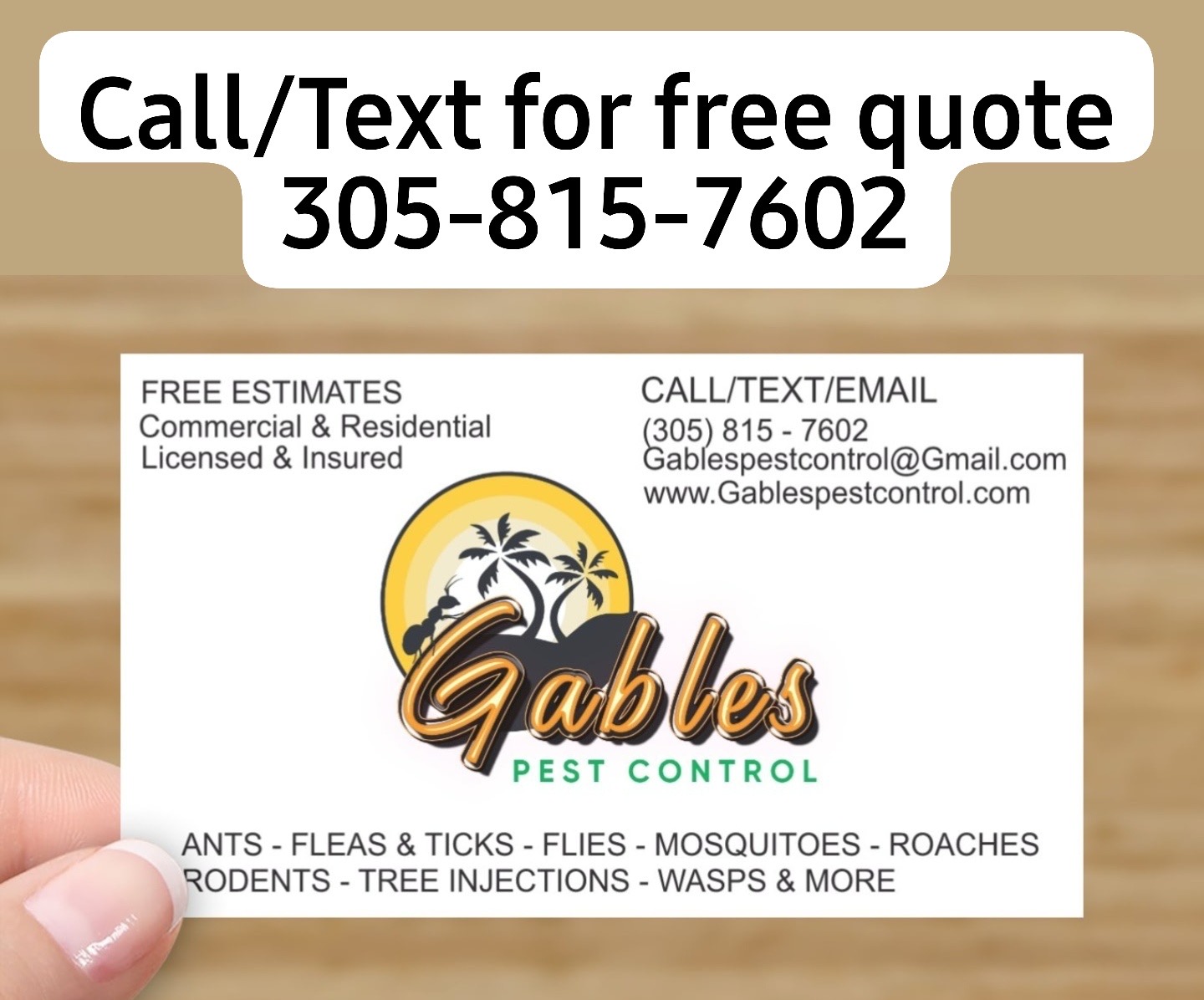 Gables Pest Control Image